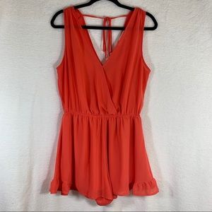 Astr Romper Coral Medium Nordstrom Summer